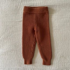Guomi Organic Cotton Knit Pants in Clay 12-18m